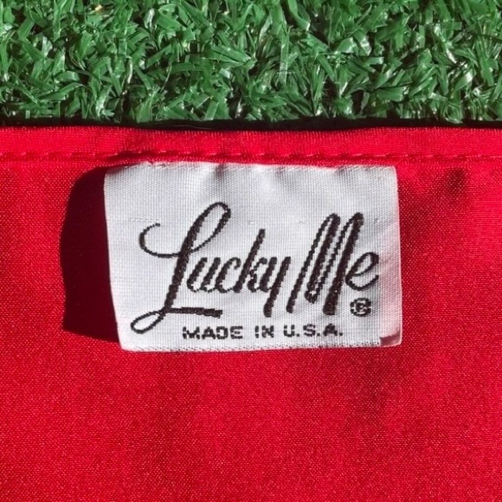 Vintage Lucky Me Red Short Sleeve Boxy Sleep Tee - Picture 5 of 6